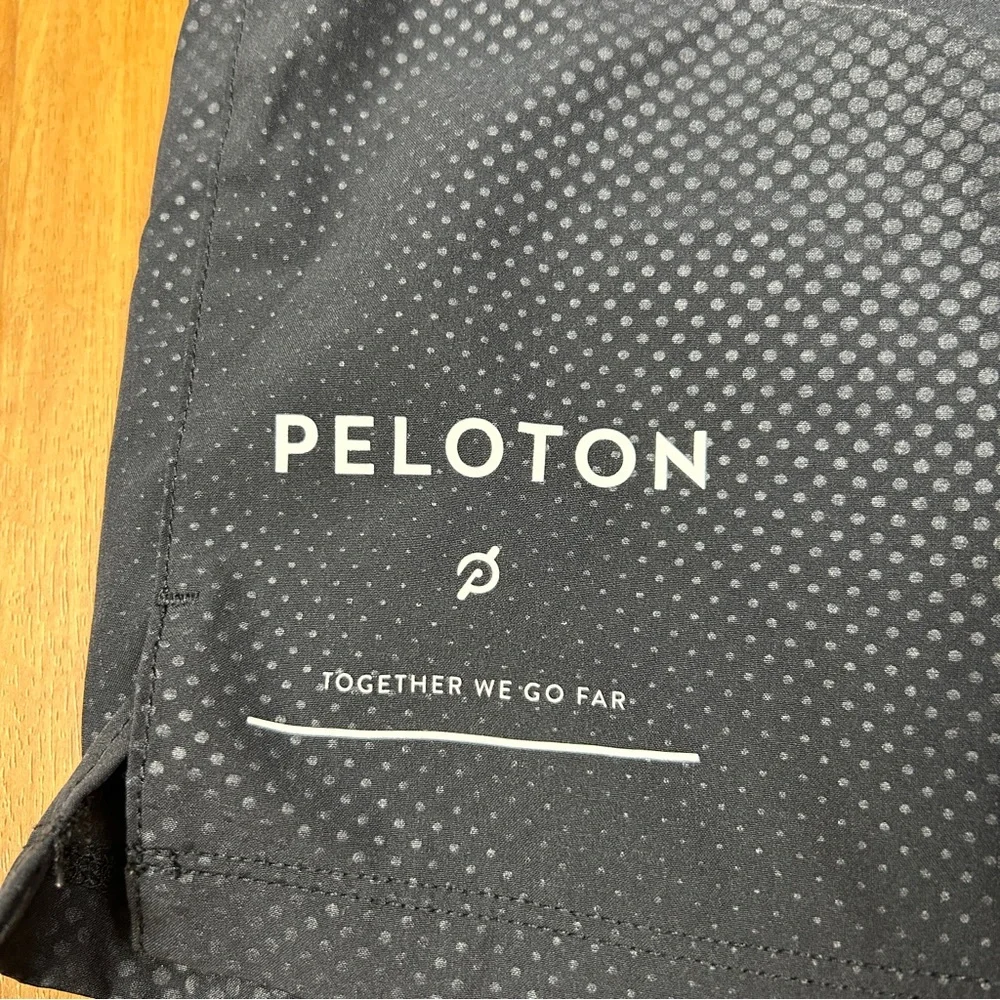 Peloton Athletic Running Shorts Men Medium Black Lined‎ Gym Training Activewear